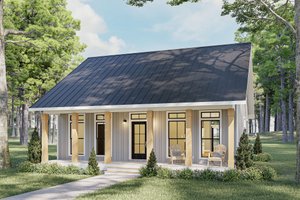 Exterior - Front Elevation 3 for Cottage House Plan #44-302 - 3 bed, 1 bath