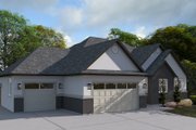 Traditional Style House Plan - 3 Beds 2 Baths 1713 Sq/Ft Plan #1060-221 Exterior 