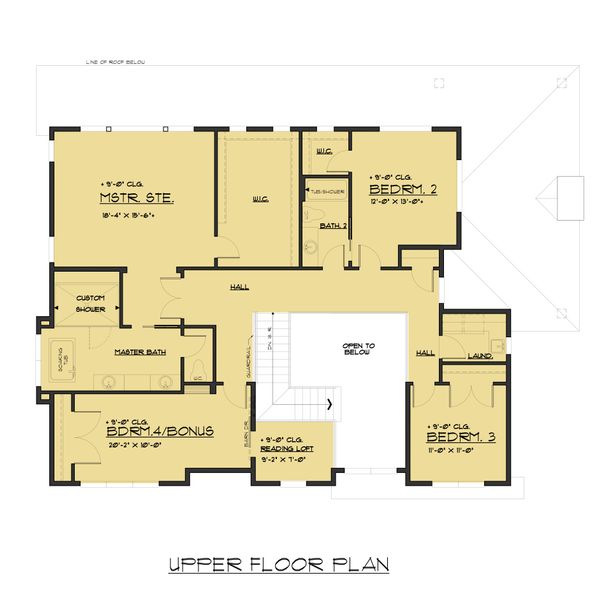House Design - Contemporary Floor Plan - Upper Floor Plan #1066-51