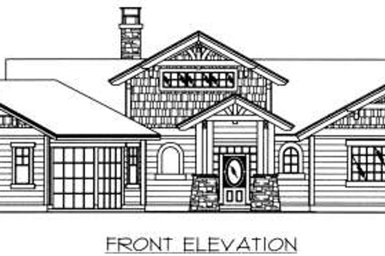 Exterior - Other Elevation for Bungalow House Plan #117-574 - 3 bed, 2.5 bath