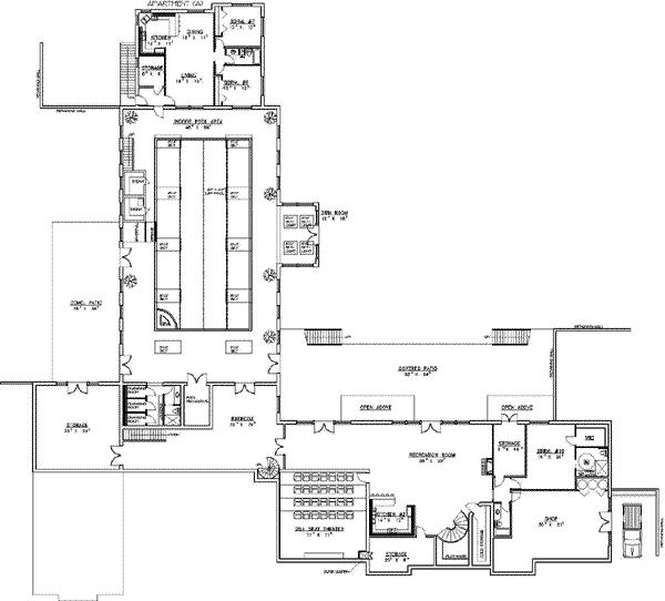 Home Plan - European Floor Plan - Lower Floor Plan #117-168