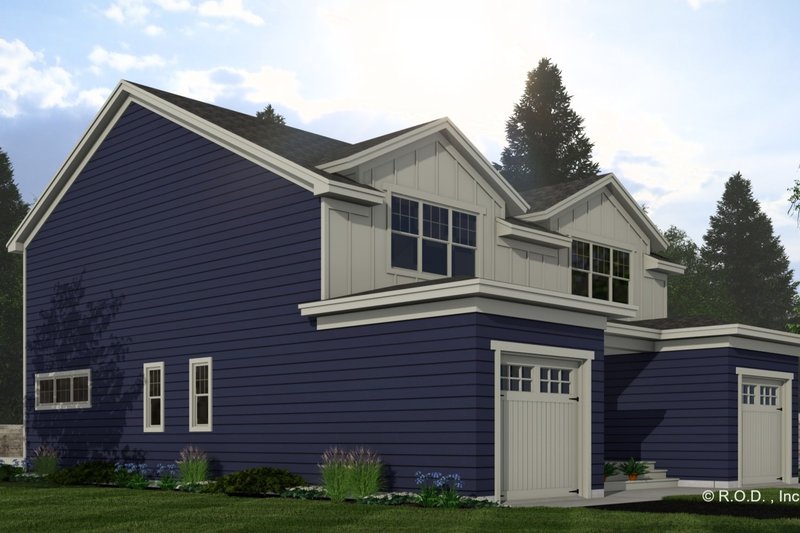 House Blueprint - Exterior - Front Elevation 4 for Craftsman House Plan #51-1313 - 2 bed, 2.5 bath