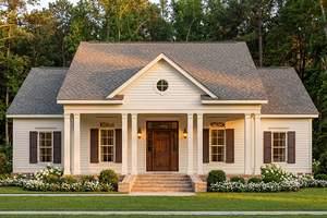 Exterior - Front Elevation for Southern House Plan #406-285 - 3 bed, 2.5 bath
