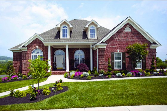 Exterior - Front Elevation 3 for European House Plan #472-12 - 4 bed, 2.5 bath