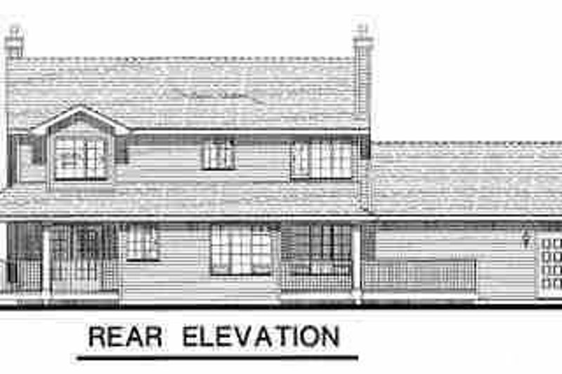 Dream House Plan - Exterior - Rear Elevation for Country House Plan #18-261 - 3 bed, 2.5 bath