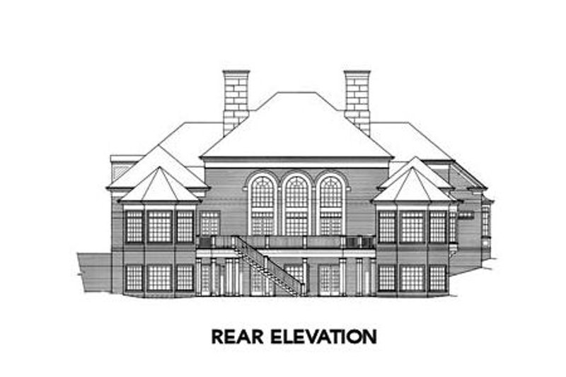 Home Plan - Exterior - Rear Elevation for Colonial House Plan #429-8 - 4 bed, 4.5 bath