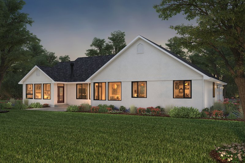 House Design - Exterior - Rear Elevation for Country House Plan #427-14 - 4 bed, 2.5 bath