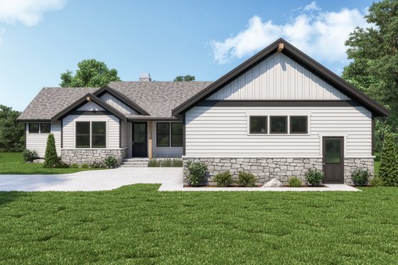 Exterior - Front Elevation 3 for Craftsman House Plan #1070-128 - 3 bed, 2.5 bath
