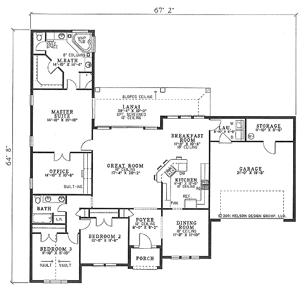 Dream House Plan - Mediterranean Floor Plan - Main Floor Plan #17-1128