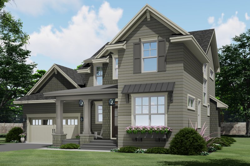 Architectural House Design - Exterior - Front Elevation 5 for Traditional House Plan #51-1195 - 3 bed, 2.5 bath