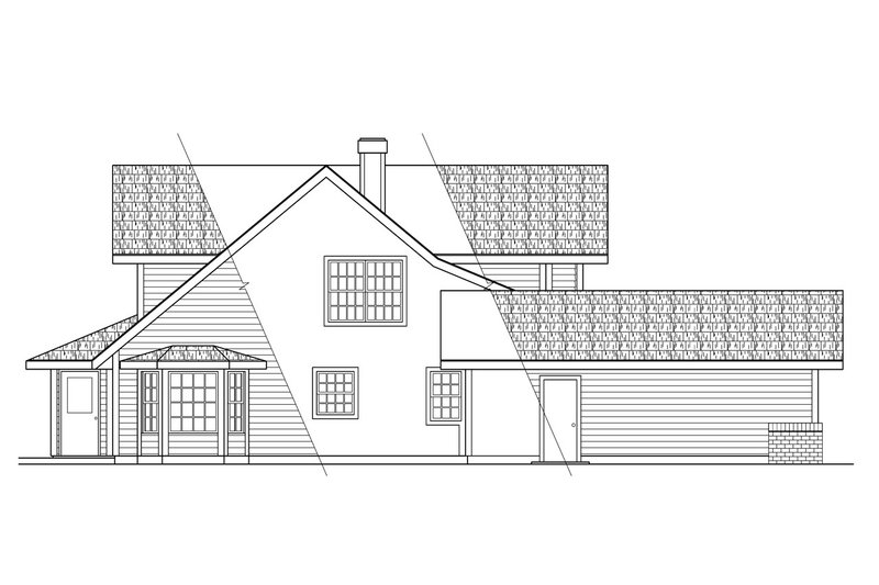 Home Plan - Exterior - Other Elevation 2 for Farmhouse House Plan #124-181 - 4 bed, 2.5 bath