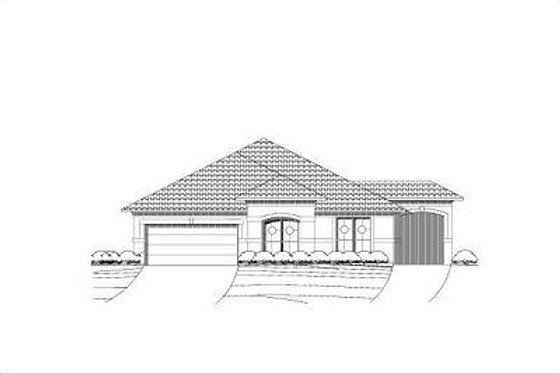 Exterior - Front Elevation House Plan #411-328 - 3 bed, 2 bath