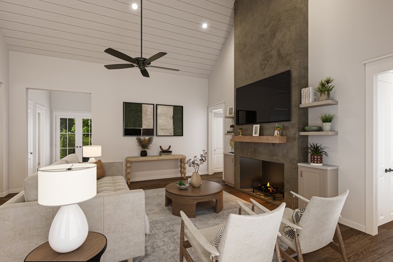 Dream House Plan - Interior - Family Room 1 for Farmhouse House Plan #430-390 - 4 bed, 3.5 bath