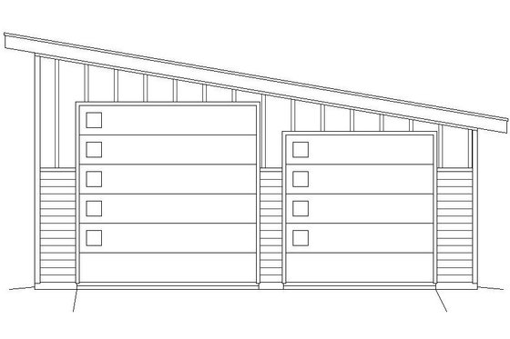 Exterior - Front Elevation 3 for Contemporary House Plan #932-109, 0 bath