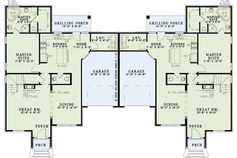 Home Plan - Floor Plan - Main Floor for European House Plan #17-2009 - 3 bed, 2.5 bath