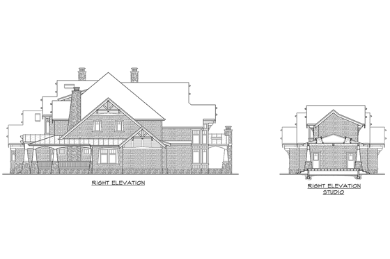 Exterior - Other Elevation 6 for Craftsman House Plan #132-218 - 7 bed, 8.5 bath