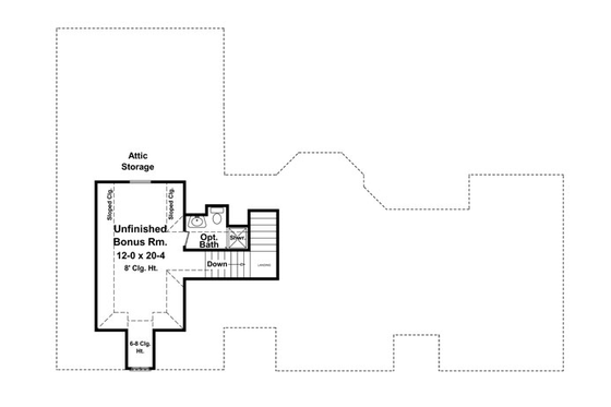 Floor Plan - Other Floor for European House Plan #21-258 - 3 bed, 2 bath