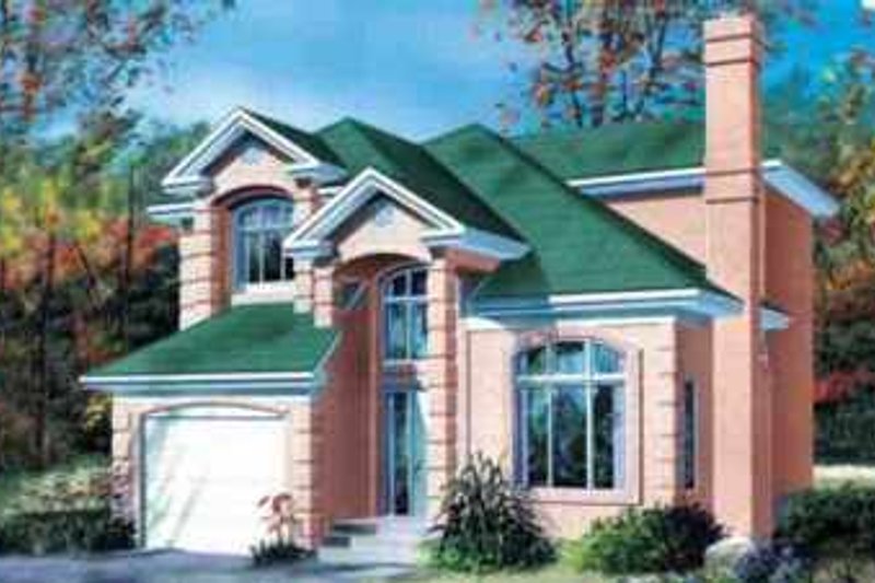 House Plan Design - European Exterior - Front Elevation Plan #25-2262