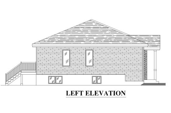 Exterior - Other Elevation 1 for Colonial House Plan #138-353 - 4 bed, 2 bath