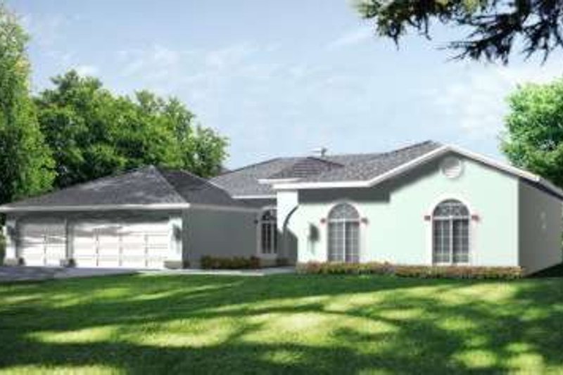 House Plan Design - Adobe / Southwestern Exterior - Front Elevation Plan #1-628