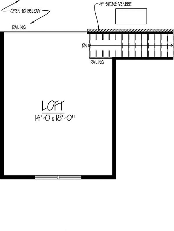 House Blueprint - Country Floor Plan - Upper Floor Plan #1061-12