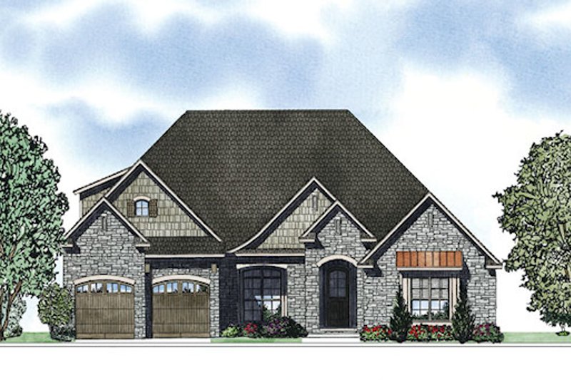 Dream House Plan - European Exterior - Front Elevation Plan #17-2417