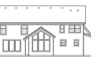 Exterior - Rear Elevation for Traditional House Plan #67-843 - 4 bed, 2 bath