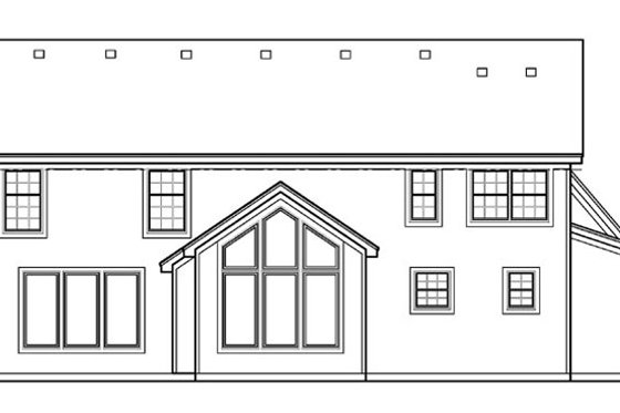 Exterior - Rear Elevation for Traditional House Plan #67-843 - 4 bed, 2 bath