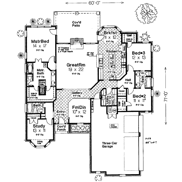European Floor Plan - Main Floor Plan #310-258