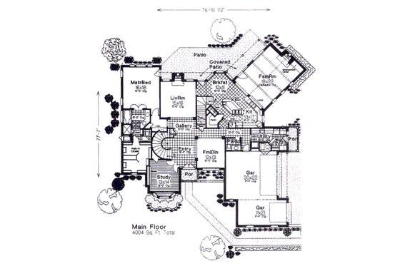 Floor Plan - Main Floor for European House Plan #310-951 - 4 bed, 5 bath