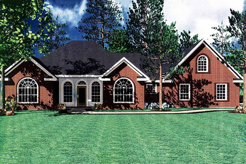 Architectural House Design - Southern Exterior - Front Elevation Plan #21-102