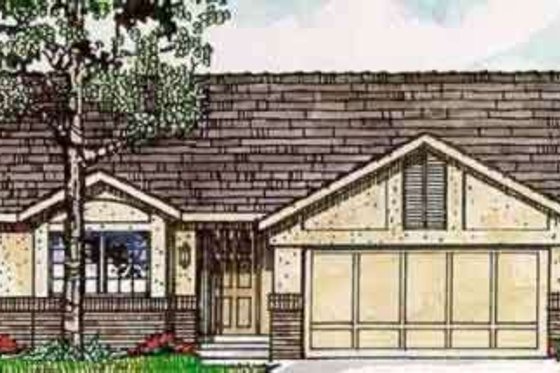 Exterior - Front Elevation 3 for Ranch House Plan #116-150 - 3 bed, 2 bath