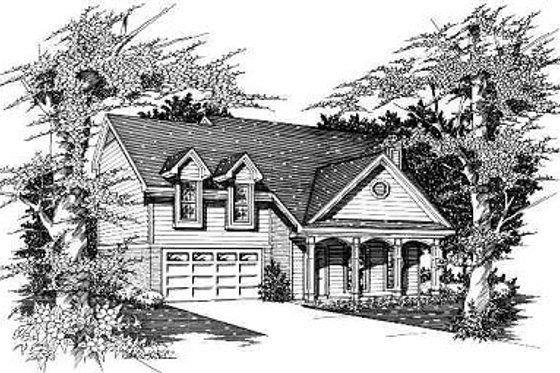 Exterior - Front Elevation for Traditional House Plan #329-185 - 3 bed, 2.5 bath