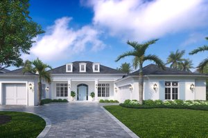 House Blueprint - Contemporary Exterior - Front Elevation Plan #27-572