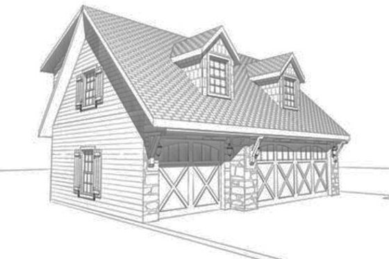 Exterior - Other Elevation for Traditional House Plan #123-107, 0 bath