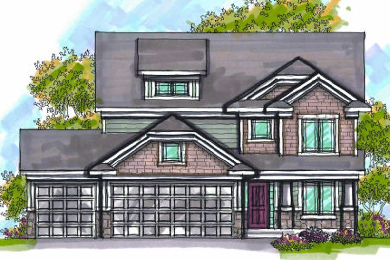 Home Plan - Craftsman Exterior - Front Elevation Plan #70-952