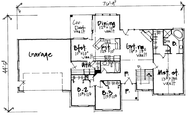 Traditional Floor Plan - Main Floor Plan #308-200