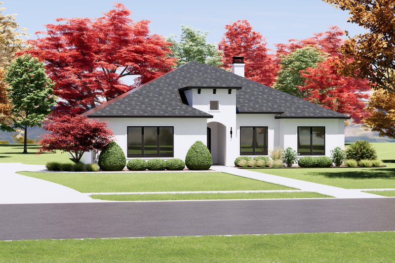 House Plan Design - Exterior - Front Elevation 5 for Mediterranean House Plan #1096-88 - 4 bed, 3 bath