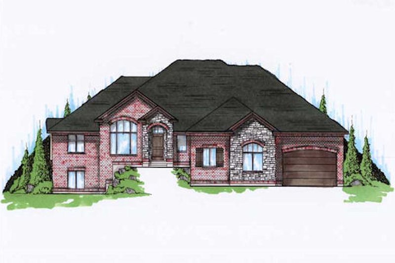 Architectural House Design - Traditional Exterior - Front Elevation Plan #5-321