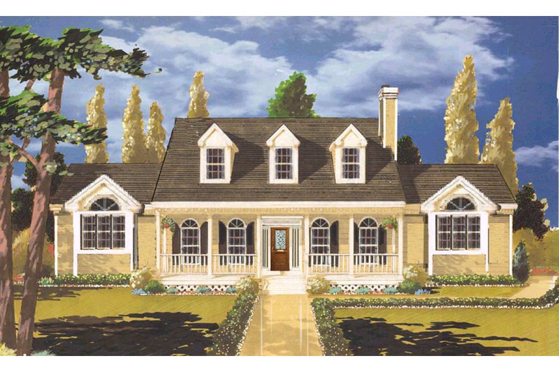 Architectural House Design - Farmhouse Exterior - Front Elevation Plan #3-140