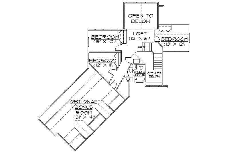 Dream House Plan - Floor Plan - Upper Floor for Country House Plan #5-181 - 6 bed, 4 bath
