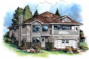 Traditional Exterior - Front Elevation Plan #18-1007