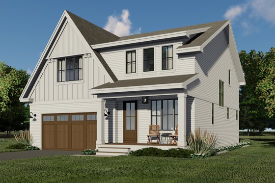 Exterior - Front Elevation 4 for Farmhouse House Plan #51-1214 - 4 bed, 3.5 bath