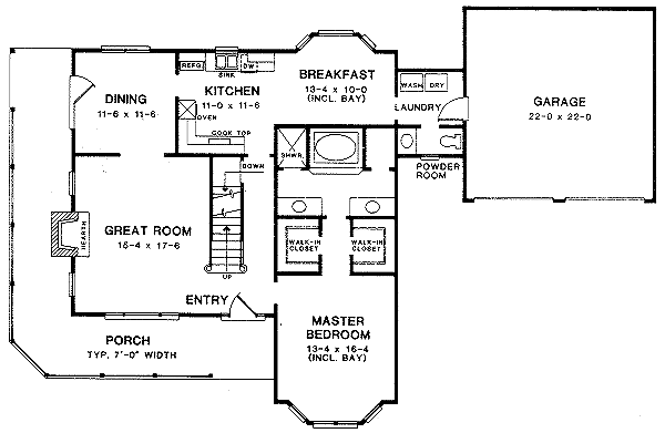 Victorian Floor Plan - Main Floor Plan #10-211