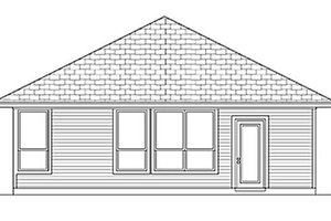 Exterior - Rear Elevation for Cottage House Plan #84-449 - 3 bed, 2 bath