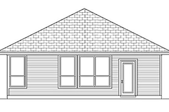 Exterior - Rear Elevation for Cottage House Plan #84-449 - 3 bed, 2 bath