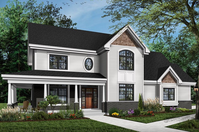 Traditional Style House Plan - 4 Beds 3.5 Baths 2764 Sq/Ft Plan #23-603