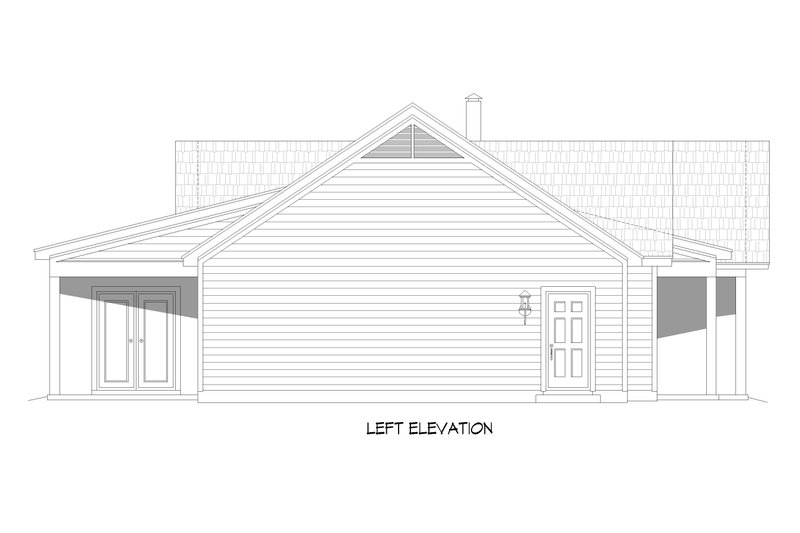 House Blueprint - Exterior - Other Elevation for Ranch House Plan #932-737 - 2 bed, 2 bath