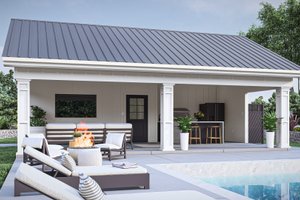 Modern Exterior - Front Elevation Plan #455-471