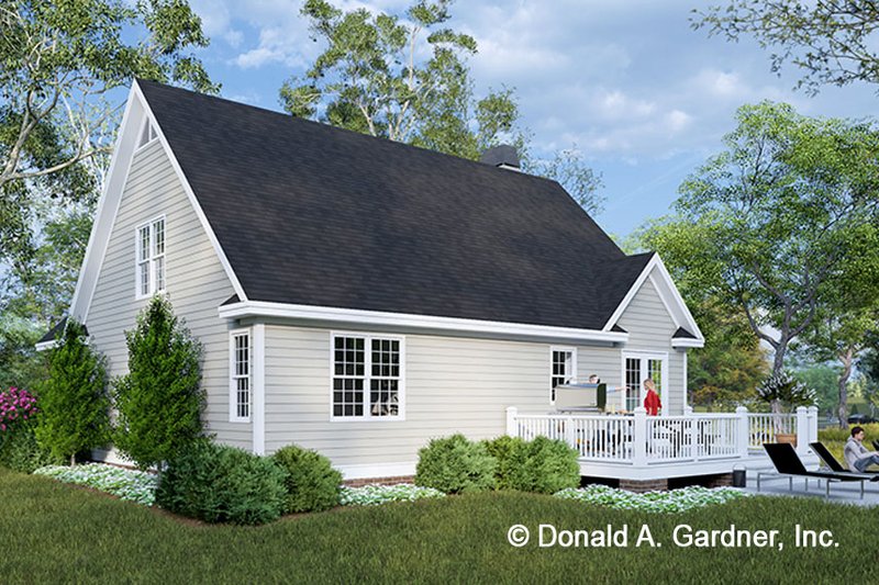 Dream House Plan - Exterior - Rear Elevation 1 for Country House Plan #929-647 - 3 bed, 2 bath